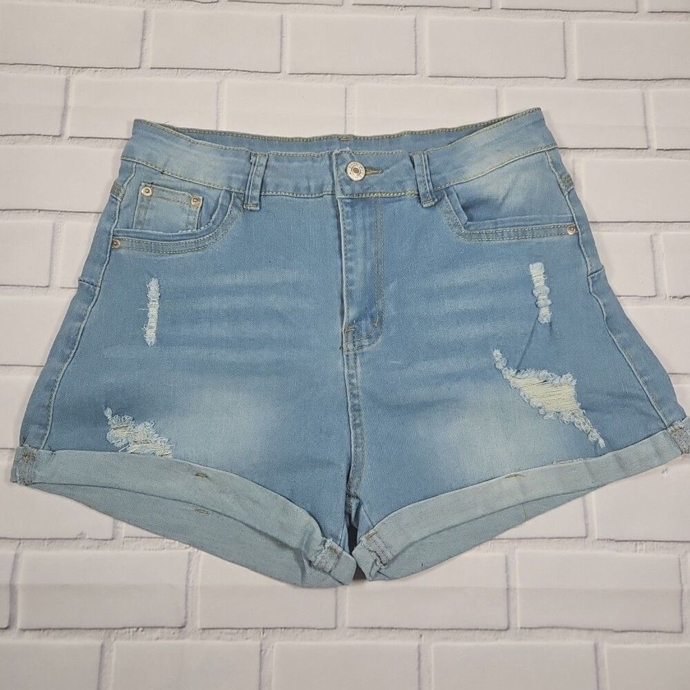 Blue Women Blue Denim Shorts Size Medium